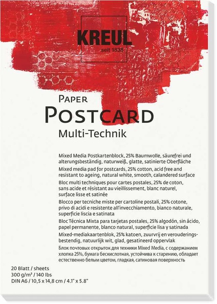Postkartenblock (A6) - 20 Blatt/ Kreul