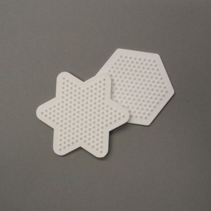 (SET) Bügelperlen Steckplatten - Hexagon/Stern