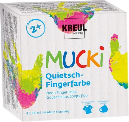 MUCKI Quietsch-Fingerfarbe 4er Set 150 ml