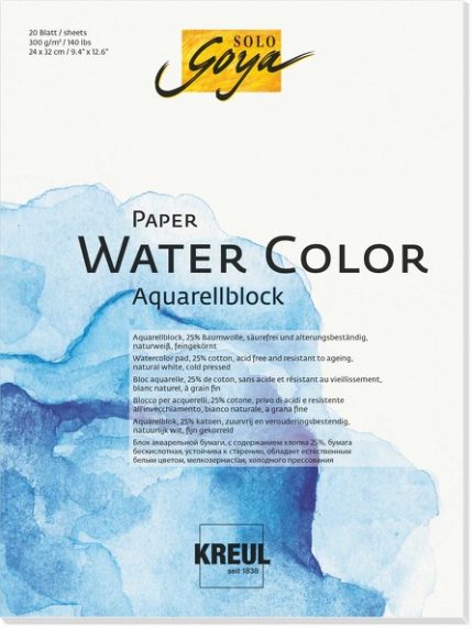 Aquarellblock (24x30) - 20 Blatt/ Solo Goya